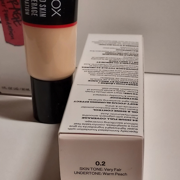SMASHBOX Studio Skin 24 Hour Foundation *0.2 VERY FAIR WARM PEACH* - Picture 3 of 4